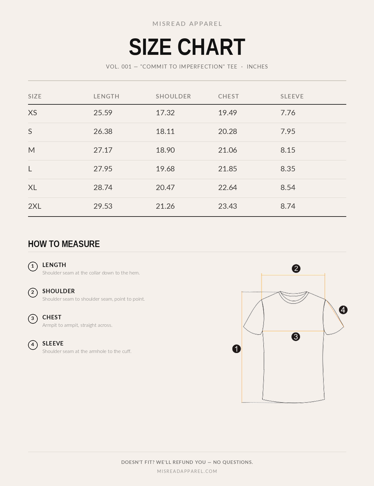 Vol. 001 "Commit to Imperfection" Tee