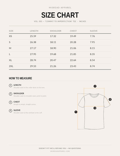 Vol. 001 "Commit to Imperfection" Tee